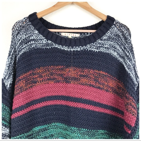 Xirena Colorful Stripe Alpaca Blend Sweater Size Large - Picture 3 of 8